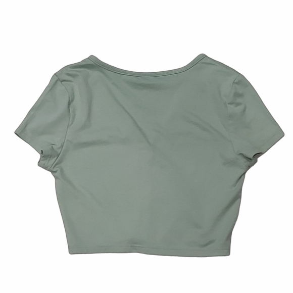 Shein Light Green Stretch Belly Tank Top - Picture 2 of 3